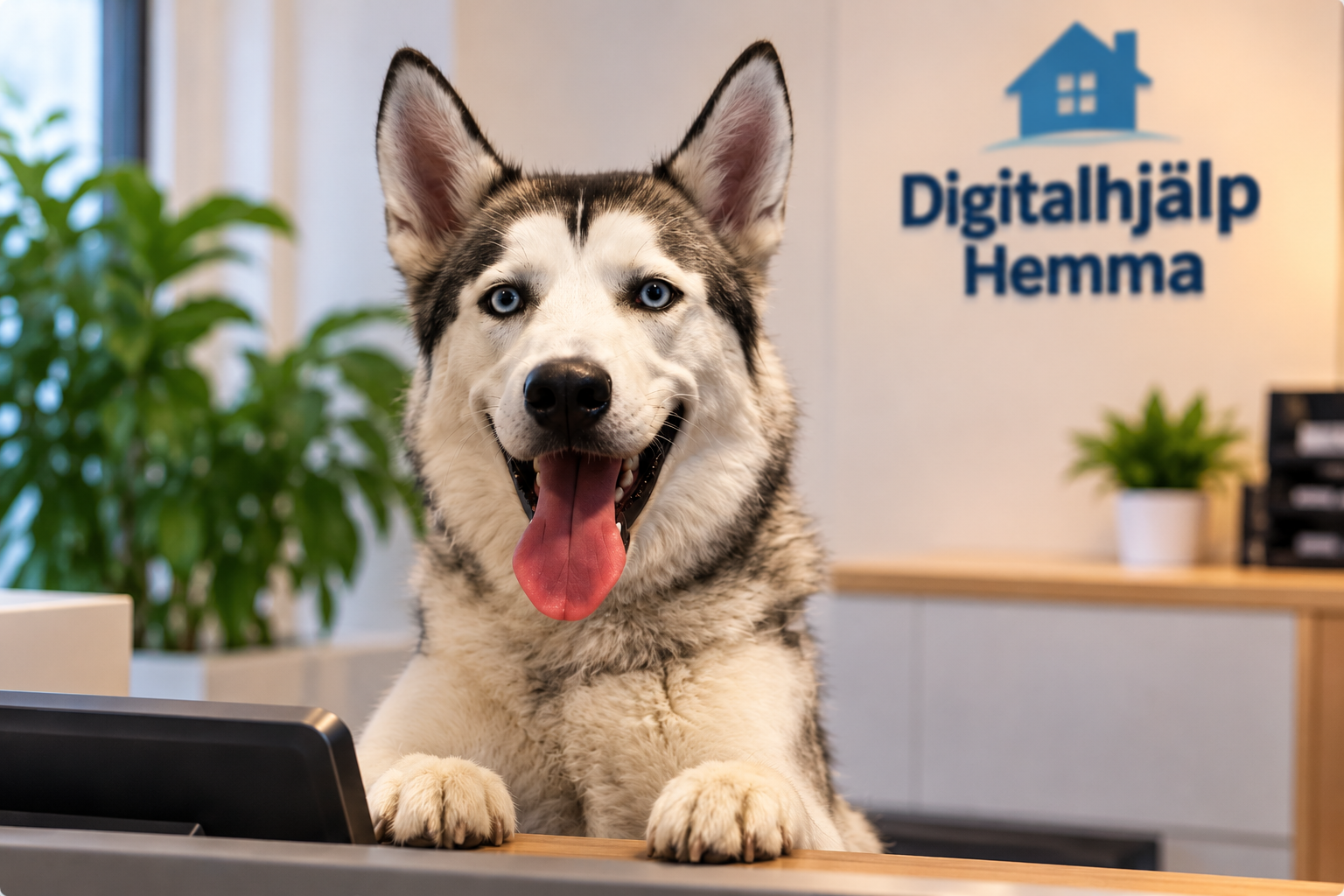 Blue, vår glada Siberian Husky och maskot