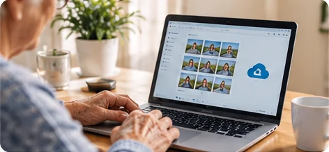 Hjälp med bilder och säkerhetskopiering